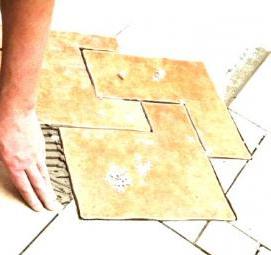 укладка керамогранита на пол по диагонали - тип 3