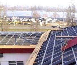 укладка кровли из профнастила - модель 4