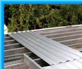 укладка кровли из профнастила - модель 3