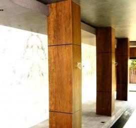 укладка крупноформатного керамогранита на стену - вариант 2