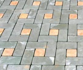 укладка полимерной тротуарной плитки - тип 1