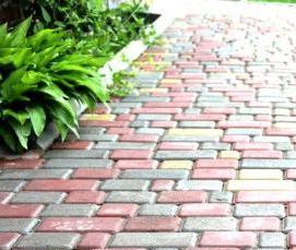 укладка старой тротуарной плитки - тип 3