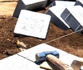 укладка тротуарной плитки без песка - тип 1