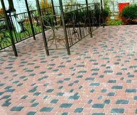 укладка тротуарной плитки фэм - тип 1