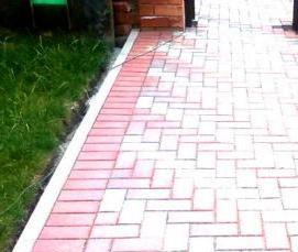 укладка тротуарной плитки камня - тип 1