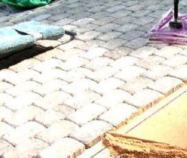 укладка тротуарной плитки на асфальт - вариант 2