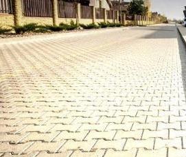 укладка тротуарной плитки на асфальтовое покрытие - тип 4