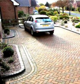 укладка тротуарной плитки на бетонное основание - тип 4