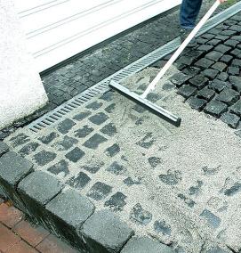 укладка тротуарной плитки на бетонное основание - тип 2