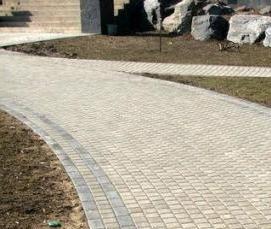 укладка тротуарной плитки на гарцовку - тип 1