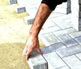 укладка тротуарной плитки на гарцовку - тип 4