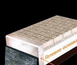 укладка тротуарной плитки на готовое основание - тип 1