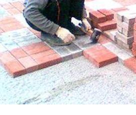 укладка тротуарной плитки на грунт - модель 3