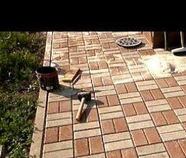 укладка тротуарной плитки на отмостку - вариант 3