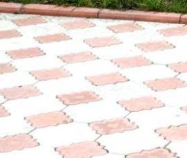 укладка тротуарной плитки виброплитой - тип 1