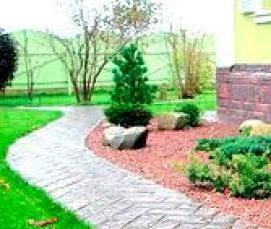 укладка тротуарной плитки вокруг дома - тип 3