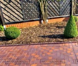 укладка тротуарной плитки зимой - модель 4