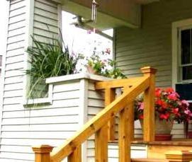 уличные деревянные лестницы - вариант 1
