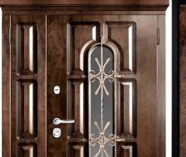 уличные двустворчатые входные двери - вариант 1