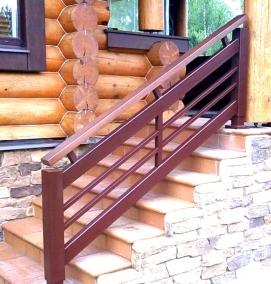 уличные перила для частного дома из металла - тип 1