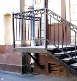 уличные перила для частного дома из металла - тип 4