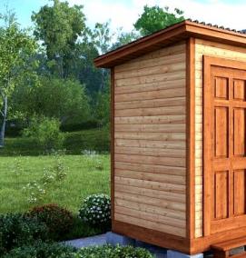 уличные туалетные кабины для дачи - вариант 1