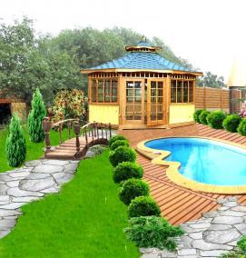 уличный ландшафтный дизайн - тип 2