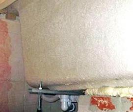 установка акриловой ванны к стене - модель 3