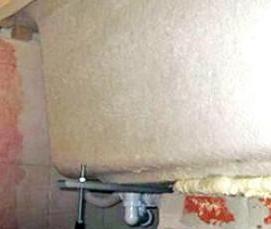 установка акриловой ванны на ножки - модель 1