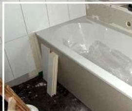 установка акриловой ванны на ножки - модель 4