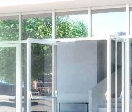 установка алюминиевых дверей - модель 1