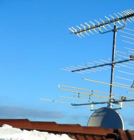 установка антенны в частном доме - тип 4