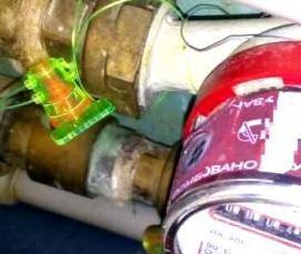 установка антимагнитной пломбы на счетчик воды - вариант 4