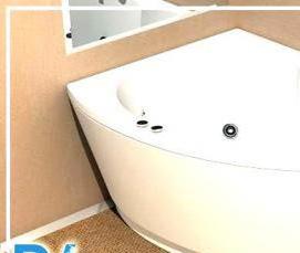 установка ассиметричной ванны - модель 3