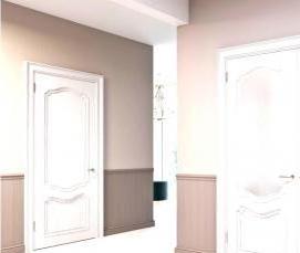 установка белых дверей - вариант 1