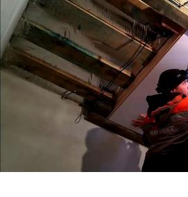 установка чердачной лестницы под натяжной потолок - вариант 2