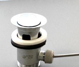 установка донного клапана для раковины - тип 4