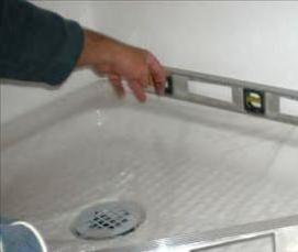 установка душевого поддона в ванной - вариант 2