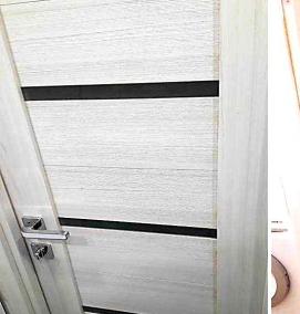 установка двери в ванную комнату - модель 1