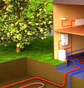 установка геотермальных тепловых насосов - тип 4