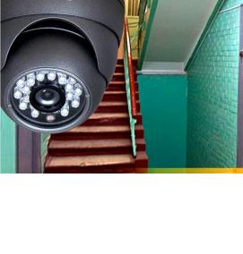 установка камеры видеонаблюдения в подъезде - тип 3