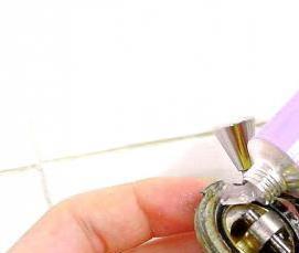 установка керамического смесителя - модель 1