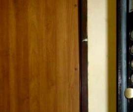 установка кодового замка на металлическую дверь - модель 3