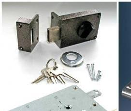 установка кодового замка на металлическую дверь - модель 2