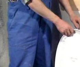 установка косого унитаза - модель 2