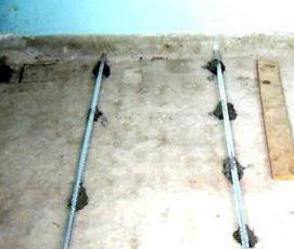 установка маяков для стяжки пола - вариант 2