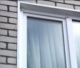 установка металлических откосов на пластиковые окна снаружи - тип 4