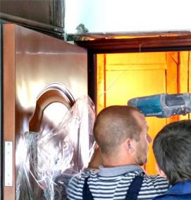 установка наружных дверей - вариант 3