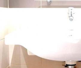 установка навесной раковины - модель 4