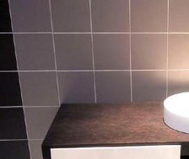 установка навесной тумбы с раковиной - модель 4